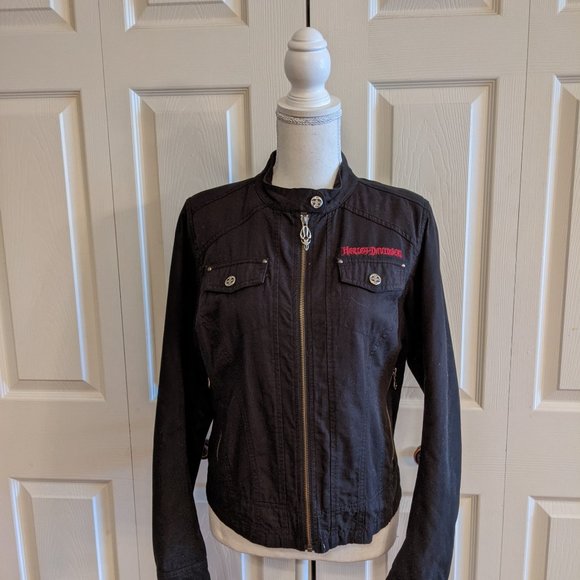 Harley-Davidson Black Denim Jacket - Picture 2 of 9